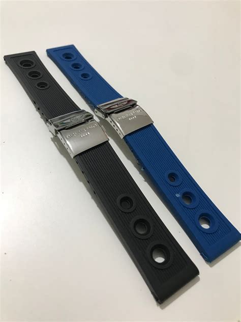 22mm breitling rubber deployment strap|Breitling navitimer rubber strap.